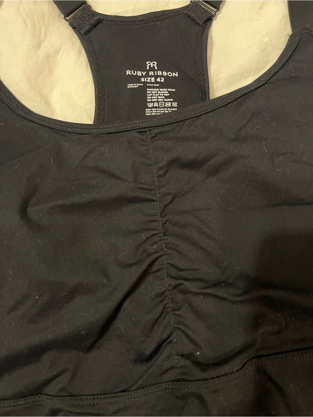 TWO LIKE NEW Ruby Ribbon Black and fuchsia Ruched Racerback Tank - Picture 2 of 7